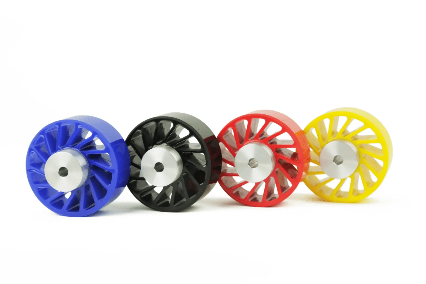 2.5" Polyurethane Hubbed No-Crush Wheels