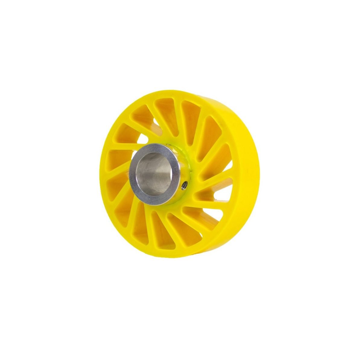 4 inch by 1 inch Hubbed Flex-Grip Wheel like FixureWorks Part #DR-9502-35UR-EX625