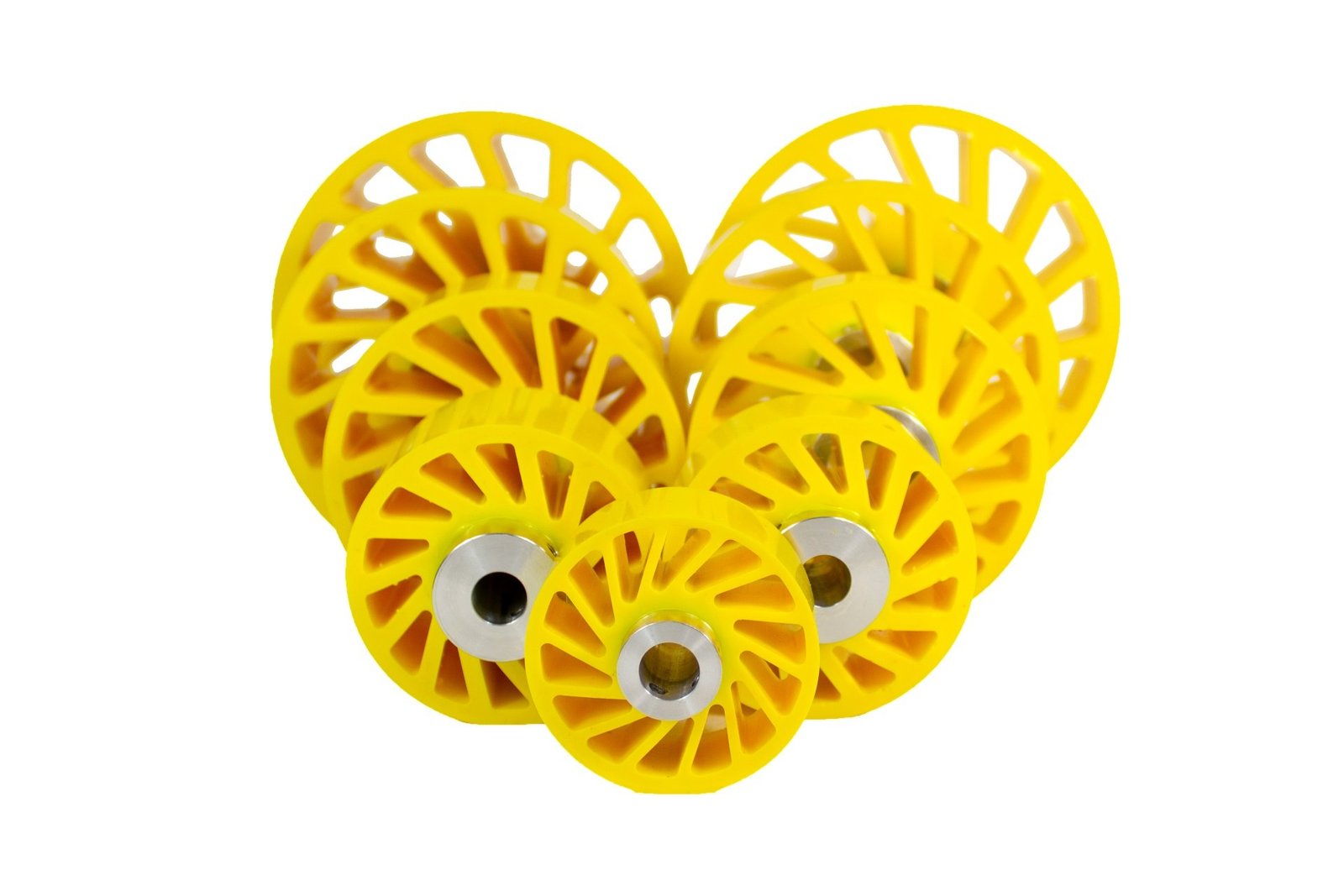 Yellow Polyurethane No-Crush Wheels