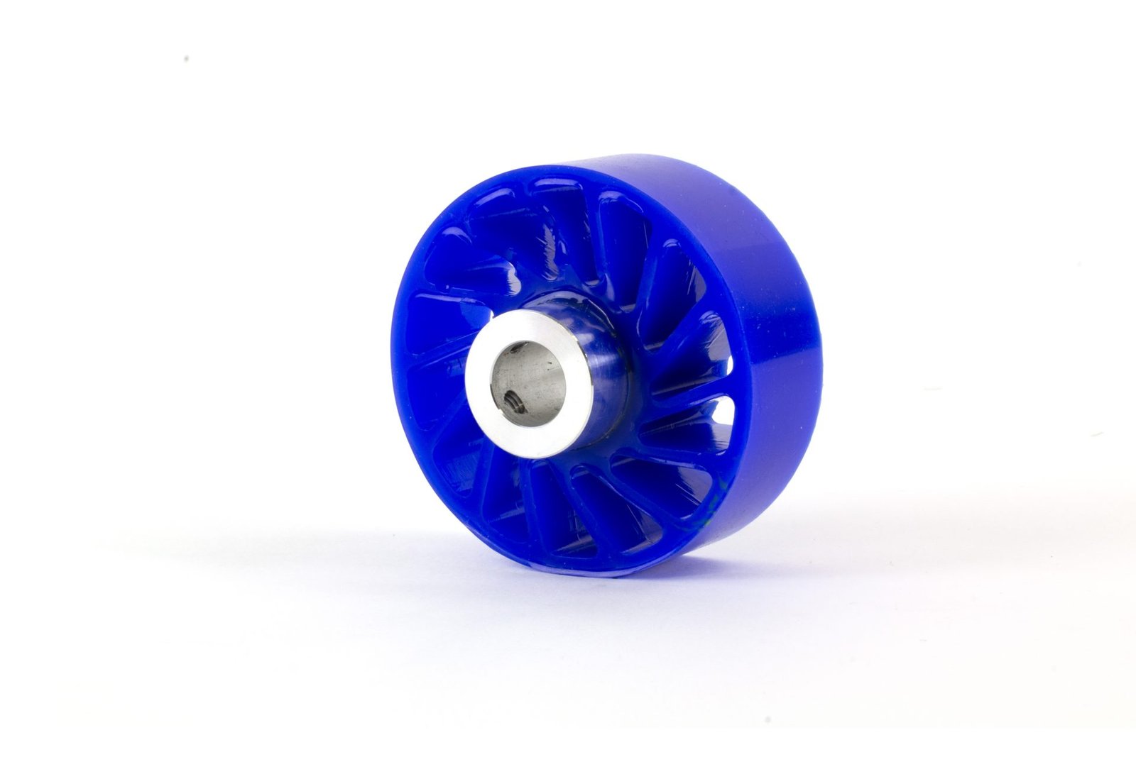 Blue Hubbed 2.5" Urethane Flex-Grip Wheel